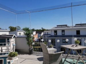 Dachterrasse mit Katzennetz